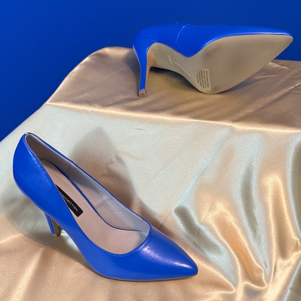 French Connection Vibrant Blue Heels - Picture 3 of 5